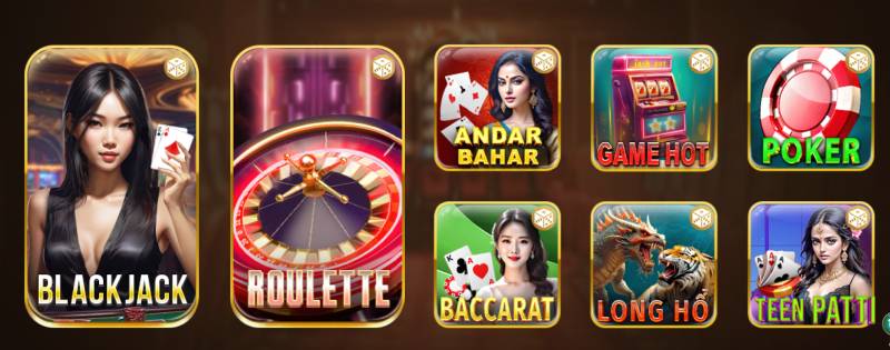 Kho game casino online phong phú và đầy đủ thể loại